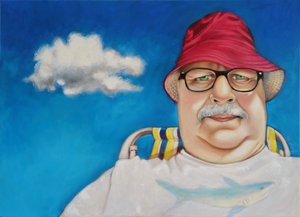 The Sunbather, 2022 (olja på duk) av Maylee Christie