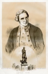 Kapten James Cook, brittisk sjöofficer och upptäcktsresande från 1700-talet, 1879