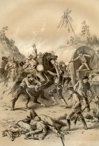 Guld-eskort attackerad av bushrangers, Australien, 1879