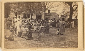 Flyktingläger, Bullard Plantation,1864 (foto) av McPherson & Oliver