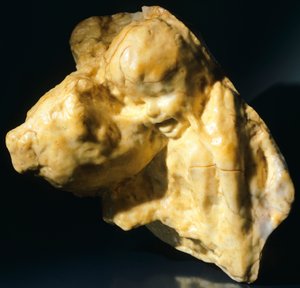 Moderskap, guldåldern, av Medardo Rosso (1858-1928).
