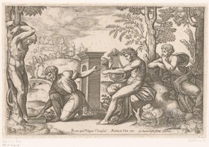 Apollo i Marsyas av Meester van de Dobbelsteen