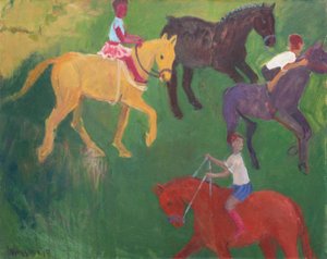 Four Horses, 2018 (olja på duk)