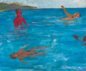 Four Swimmers, 2017 (olja på duk)