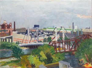 Looking West Over the North Branch, 2014 (olja på duk) av Megan Williamson