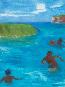 Six in the Water, 2017 (olja på duk)
