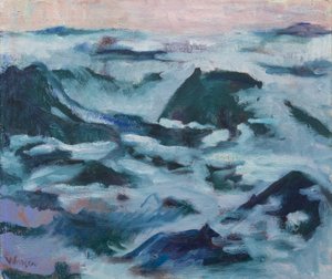 Twelve misty mountains, 2016 (olja på duk)