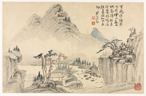Landskap i olika stilar efter gamla mästare, 1690. av Mei Qing