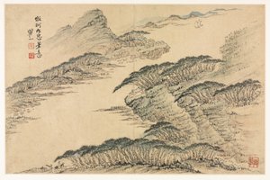 Landskap i olika stilar efter gamla mästare, 1690. av Mei Qing