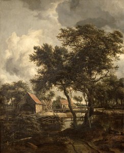 The Watermill, c.1660 swed av Meindert Hobbema