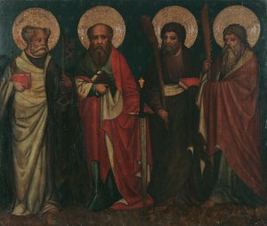 Apostlarna Petrus, Paulus, Jakob den äldre J och Simon av Meister von Laufen