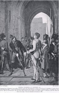 General Daumesnil i Vincennes, 1815, illustration från 