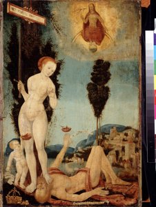 ""The Allegory Of Justice"" Målning av Melchior Feselen (1495-1538) 1500-talets Pushkin Museum, Moskva
