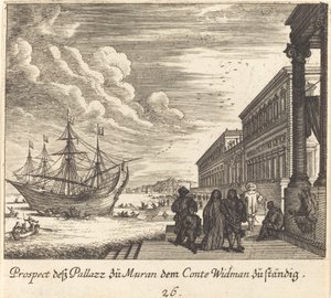 Palazzo av greve Widman av Melchior Küsel after Johann Wilhelm Baur