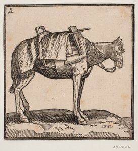 En uppsadlad bärhäst av Melchior Lorck