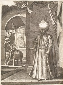 Porträtt av Sultan Suleiman den magnifika (stående)