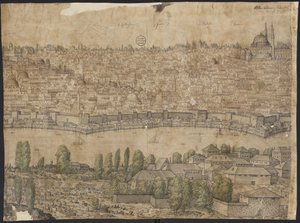 Prospect of Constantinople, Blad 14, Melchior Lorck, 1559 av Melchior Lorck