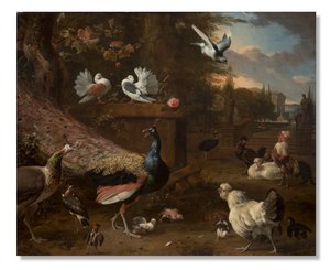 Menageri, c.1680 av Melchior de Hondecoeter