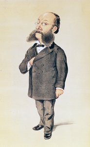 Paul Julius Reuter, tecknad film från Vanity Fair, 1872 färg litho