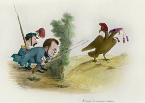 Den romerska frågan: karikatyr av greven av Cavour, ca 1860