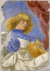 Ängel som gör musik. Omkring 1480
