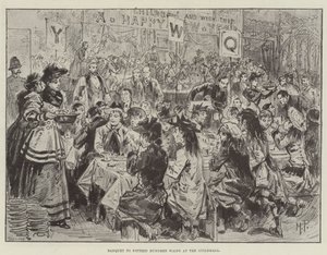 Bankett till femtonhundra waifs på Guildhall av Melton Prior