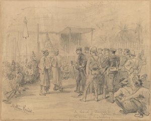 På jakt efter Dacoits, ca 1885 av Melton Prior