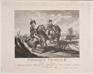 Frederik Wilhelm II av Preussen och fältmarskalk Möllendorf