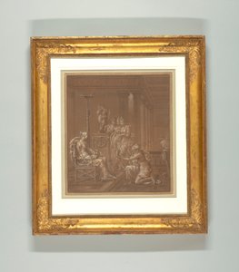 Ritning, tapetdesign av Merry Joseph Blondel