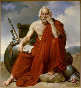 Porträtt av Lycurgue (Lykourgos) lagstiftare i Sparta. Målning av Merry Joseph Blondel (1781-1853)