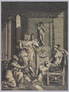 Psyche som för Venus en bägare vatten från ungdomens fontän av Merry Joseph Blondel