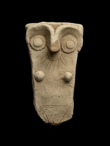 Handtag från en kruka som använts som modergudinna, tidig dynasti III (bränd lera) av Mesopotamian