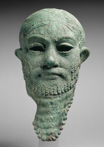 Huvud för en linjal, c.2300–2000 f.Kr. (kopparlegering) av Mesopotamian Mesopotamian