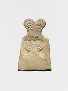 Mellan Uruk ögonidol, ca 3700-3500 f.Kr. (gipsalabast) av Mesopotamian School