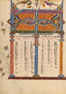 Canon tabellsida av Mesrop of Khizan
