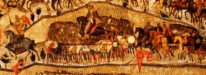Välsignad vare värd för himlens kung Detalj: Warriors Range: Ivan IV, Vladimir Monomakh, Vladimir I, Boris och Gleb, 1550-talet av Metropolitan of Moscow Athanasius