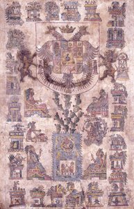 Ett upplyst dokument från Mexiko, som visar vicekungen Sotomayors vapen, ca 1645 av Mexican School