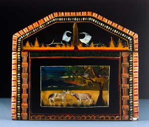Kista (lackerat och målat trä) (detalj 394890) av Mexican School