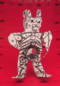 Day of the Dead-figuren, från Oaxaca (papier mache) av Mexican School