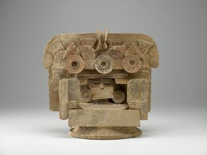 Incensario, c.200-600 (terrakotta och färg) av Mexican School