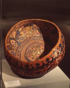 Jicapestle (målad kalebass kalebass) av Mexican School