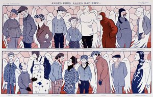 Anklagelser om kända flygare som änglar (porträttgalleri) - i "" La Vie Parisienne"" 1909-12-11.