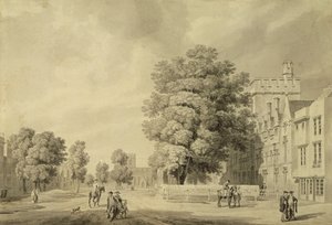 St Johns College, Oxford (penna & bläck och tvätt)