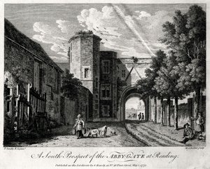A South Prospect of the Abby-Gate i Reading, Berkshire, 1775 av Michael Angelo Rooker