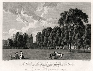 Utsikt över Princes House i Kew, 1776