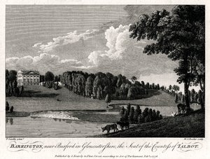 Barrington, nära Burford i Gloucestershire, säte för grevinnan av Talbot, 1776