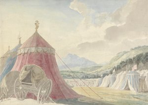Design för Haymarket Theatre: "Slaget vid Hexham", av Colman den yngre