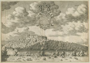 Dudley Castle: kopparplåtgravyr, nd [1653-1686] av Michael Burghers
