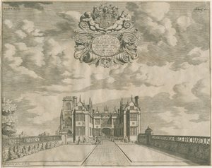 Trentham Hall: gravyr, nd [1686] av Michael Burghers