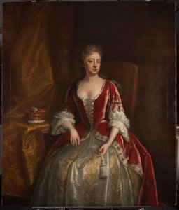 Porträtt av Lady Elizabeth Percy, hustru till Charles, 6:e hertigen av Somerset (1667-1722) av Michael Dahl